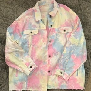 Oversized Tie-Dye Jean Jacket